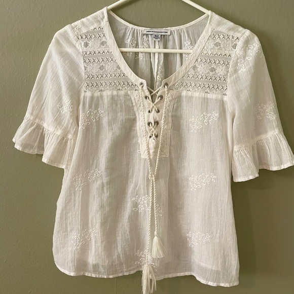 American Eagle Outfitters Tops - American Eagle Outfitters Short Sleeve Flowy Top Size XS